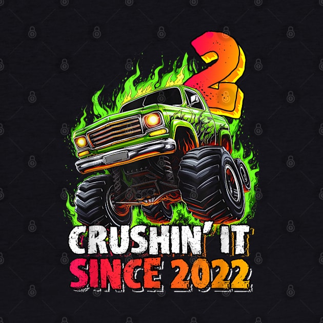 Monster Truck 2 Year Old Boys 2nd Birthday Party Born 2022 by elmiragokoryan